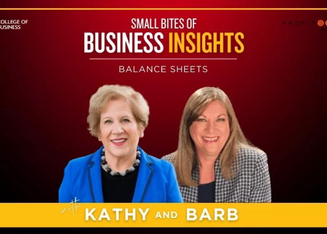 University of Louisville College of Business Small Bites of Business Insights podcast featuring Kathy Gosser and guest podcast cover image. Presented by Yum! Center for Global Franchise Excellence.