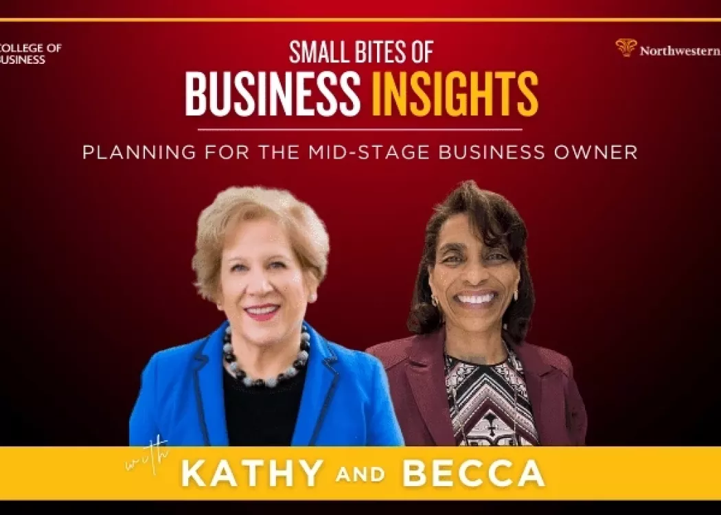 University of Louisville College of Business Small Bites of Business Insights podcast featuring Kathy Gosser and guest podcast cover image. Presented by Yum! Center for Global Franchise Excellence.